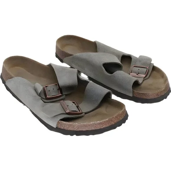 Birkenstock Men's Arizona Sandals Taupe Size 11 US Wide (44 EU) - Picture 4 of 6